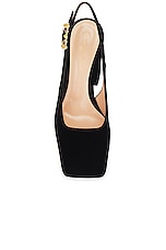 Gianvito Rossi Sling Back Pump in Black, view 4, click to view large image.