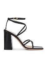 Gianvito Rossi Strappy Sandal in Black, view 1, click to view large image.