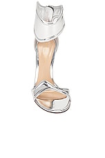 Gianvito Rossi Metal Sandal in Silver, view 4, click to view large image.