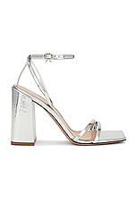 Gianvito Rossi Ankle Strap Sandal in Silver, view 1, click to view large image.