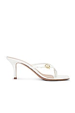 Gianvito Rossi Vernice Sandal in White, view 1, click to view large image.