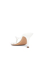 Gianvito Rossi Vernice Sandal in White, view 3, click to view large image.