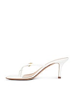Gianvito Rossi Vernice Sandal in White, view 5, click to view large image.