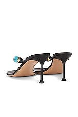 Gianvito Rossi Flip Flop Heel Sandal in Black, view 3, click to view large image.