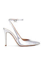 Gianvito Rossi Sling Back Pump in Silver, view 1, click to view large image.