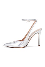 Gianvito Rossi Sling Back Pump in Silver, view 5, click to view large image.