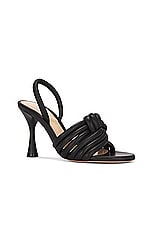 Gianvito Rossi Nappa Sling Back Heels in Black, view 2, click to view large image.
