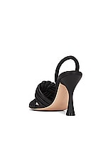 Gianvito Rossi Nappa Sling Back Heels in Black, view 3, click to view large image.
