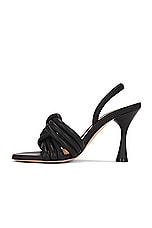 Gianvito Rossi Nappa Sling Back Heels in Black, view 5, click to view large image.