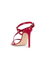 Gianvito Rossi Tokio Ankle Strap Sandal in Rouge, view 3, click to view large image.