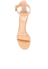 Gianvito Rossi Leather Portofino Heels in Nude, view 4, click to view large image.