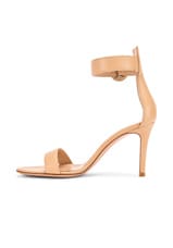 Gianvito Rossi Leather Portofino Heels in Nude, view 5, click to view large image.