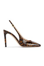Gianvito Rossi Christina Sling Nuit Pump in Leopard Print, view 1, click to view large image.