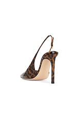 Gianvito Rossi Christina Sling Nuit Pump in Leopard Print, view 3, click to view large image.
