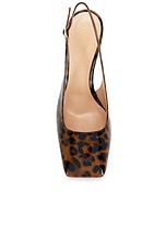 Gianvito Rossi Christina Sling Nuit Pump in Leopard Print, view 4, click to view large image.