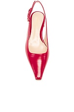Gianvito Rossi Tokio Slingback Flat in Rouge, view 4, click to view large image.