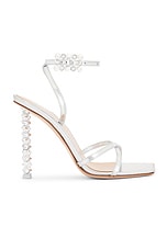 Gianvito Rossi Wonder Metal Sandal in Silver, view 1, click to view large image.