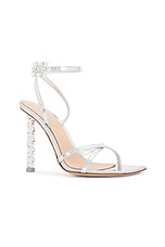 Gianvito Rossi Wonder Metal Sandal in Silver, view 2, click to view large image.