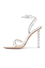 Gianvito Rossi Wonder Metal Sandal in Silver, view 5, click to view large image.