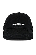 Givenchy Embroidered Logo Cap in Black, view 1, click to view large image.