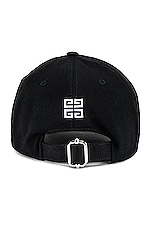 Givenchy Embroidered Logo Cap in Black, view 4, click to view large image.