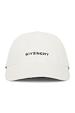 Givenchy Curved Cap in White, view 1, click to view large image.