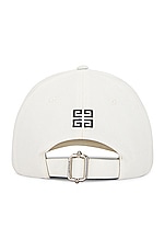 Givenchy Curved Cap in White, view 2, click to view large image.
