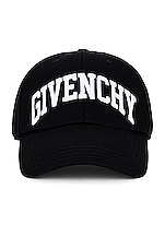 Givenchy Curved Cap in Black, view 1, click to view large image.