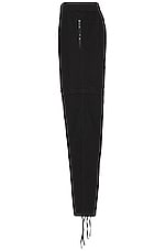 Givenchy Elasticated Waist Zip Off Denim Pants in Black, view 3, click to view large image.