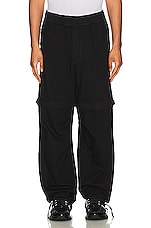 Givenchy Elasticated Waist Zip Off Denim Pants in Black, view 5, click to view large image.