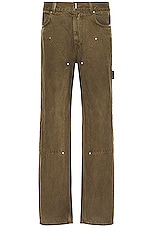 Givenchy Denim Carpenter Jean in Black & Khaki, view 1, click to view large image.