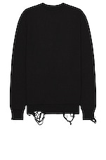 Givenchy Star 4g Logo Sweater in Black & White, view 2, click to view large image.