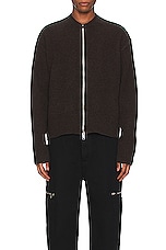 Givenchy Oversized Cardigan in Dark Brown, view 3, click to view large image.