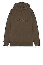 Givenchy Slim Fit Hoodie in Khaki, view 1, click to view large image.