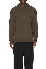 Givenchy Slim Fit Hoodie in Khaki, view 3, click to view large image.