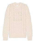 Givenchy Crew Neck Sweater in Cream, view 1, click to view large image.