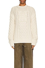 Givenchy Crew Neck Sweater in Cream, view 3, click to view large image.