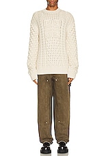 Givenchy Crew Neck Sweater in Cream, view 4, click to view large image.