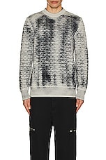 Givenchy Crew Neck Sweater in Black & White, view 4, click to view large image.