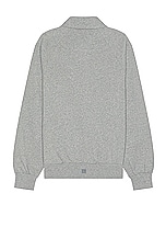 Givenchy Buttoned Sweatshirt in Light Grey Melange, view 2, click to view large image.