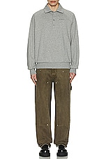 Givenchy Buttoned Sweatshirt in Light Grey Melange, view 5, click to view large image.