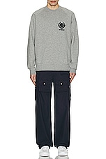 Givenchy Slim Fit Raglan Sweatshirt in Light Grey Melange, view 5, click to view large image.