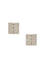 Givenchy 4G Silvery Stud Earrings in Silvery, view 1, click to view large image.