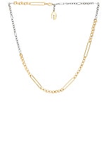Givenchy G Link Mixed Necklace in Golden & Silvery, view 1, click to view large image.