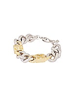 Givenchy 4g Golden Silvery Chain Large Bracelet in Golden & Silvery, view 1, click to view large image.