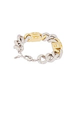 Givenchy 4G Golden Silvery Chain Large Bracelet in Golden & Silvery, view 2, click to view large image.