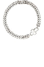 Givenchy G Chain Lock Small Necklace in Silvery, view 1, click to view large image.