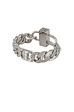 Givenchy G Chain Lock Bracelet in Silvery, view 2, click to view large image.
