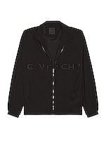 Givenchy Woven Nylon Jacket in Black, view 2, click to view large image.