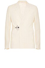 Givenchy U Lock Slim Fit Jacket in Ivory | FWRD